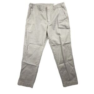 GAP Downtown Khaki Pants Gray Size 12 Stretch Cotton Chino Straight Leg NWOT